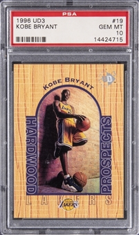 1996-97 UD3 #19 Kobe Bryant Rookie Card - PSA GEM MT 10